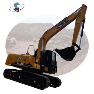 Original Japan Isuzu engine Sany 135C/ Cheap used Sany 135 tracked excavator in low price with high quality 13 ton shovel