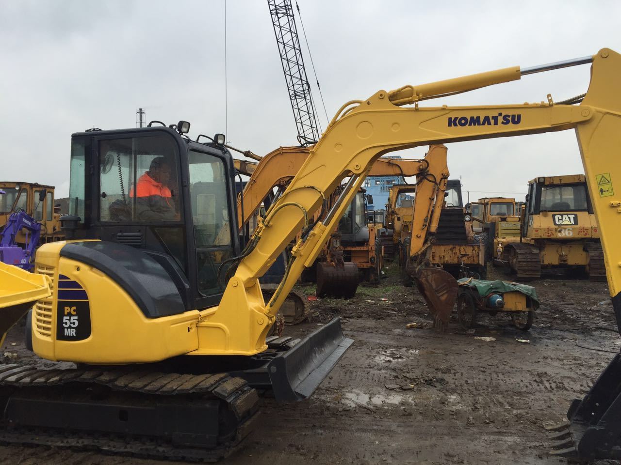 Used Komatsu PC55 Mini Excavator, 5 ton Mini Komatsu digger