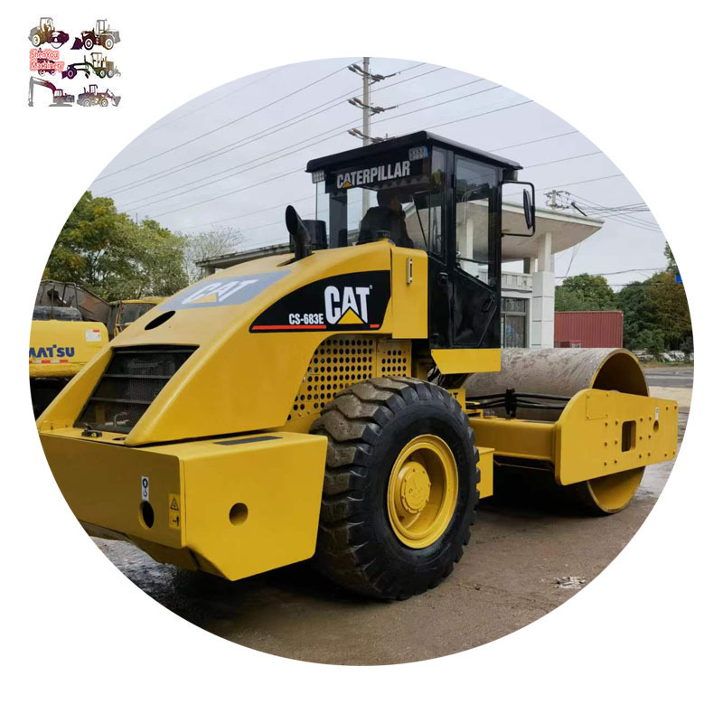 China and Japan made Brand 98% New Caterpillar road roller CS683E earth compactor cheap on sale in Shanghai