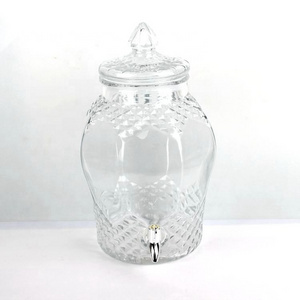 20L 15L 10L 8L 6L glass juice syrup dispenser beehive beverage dispenser with tap