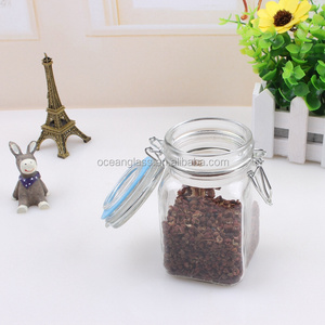 Arts and Crafts Bottle Lock Lid Glass Storage Jar Clip Lid Glass Spice Jar