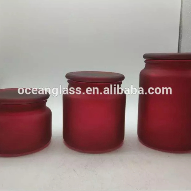 300ml 500ml 700ml colorful glass candle holder making containers