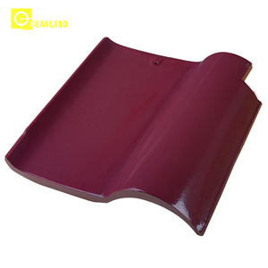 wholesale Spanish Style hotel villa coated top outside clay decor ceramic roof tiles