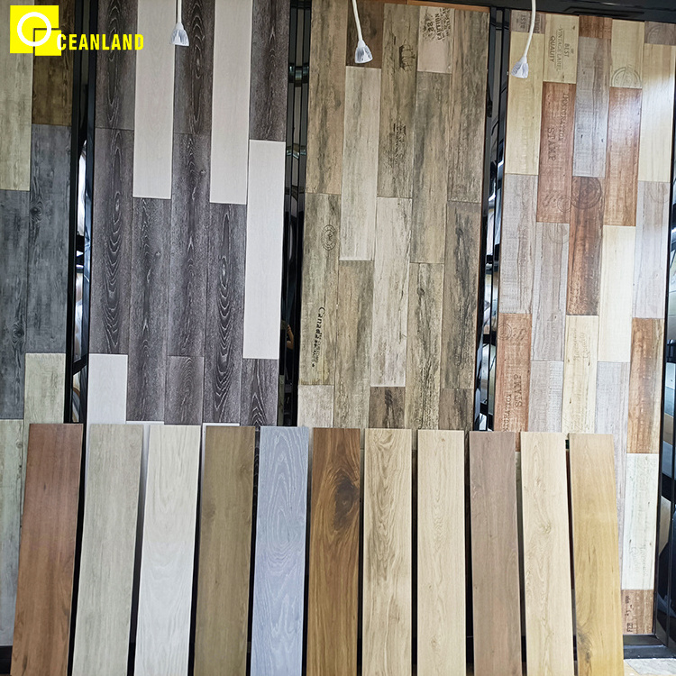 top 10 selling 15x60 hotel home floor wood porcelain tile