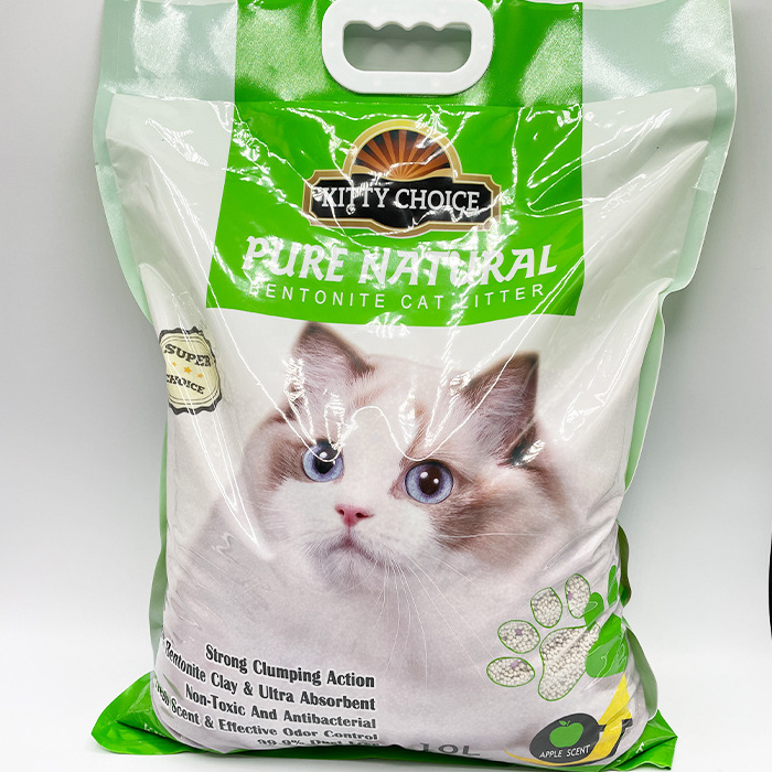 supplier cat litter White Bentonite Cat Litter Strong Clumping Dust Free Odor Control Wholesale Price 5L 10L 20KG ball shape