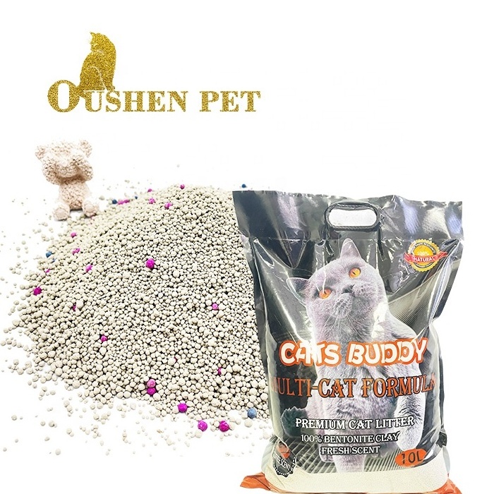 Wholesale OEM 100% Natural Strong Clumping arena para gato supplier cat litter odor control bentonite 1-3.5mm chinese factory