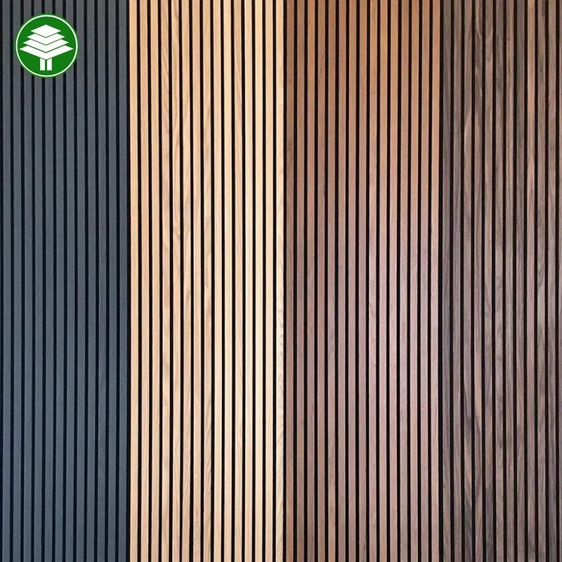 Akupanel Akupanel 4X8 Natural Walnut Acoustic Slat Wooden Akupanel Acoustic Ceiling Wall Panels