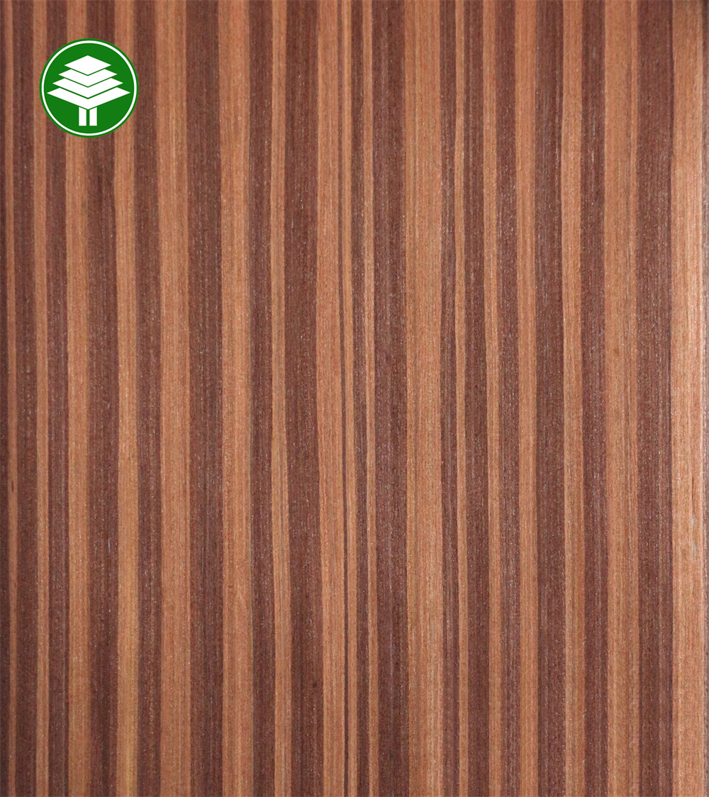 Artificial Zebra wood grain face veneer for plywood