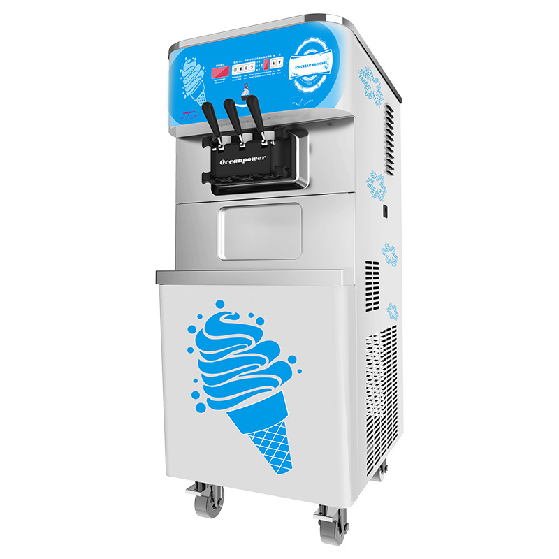 Oceanpower new snack commercial frozen yogurt maker air pump soft ice cream vending machine mcdonalds ice cream machine