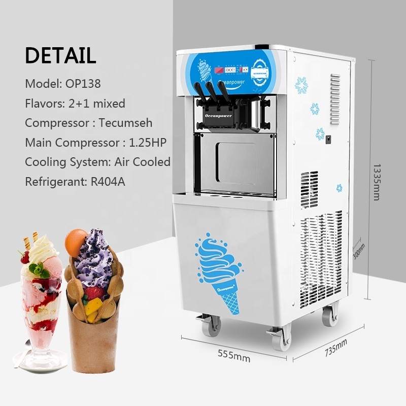 Oceanpower OP138C soft serve ice cream making machine