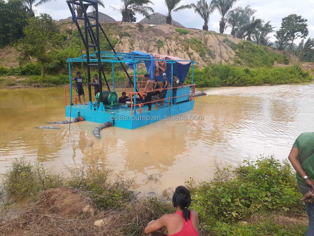 Floating Dredging Sand Removal Small River Sand Dredging Barge