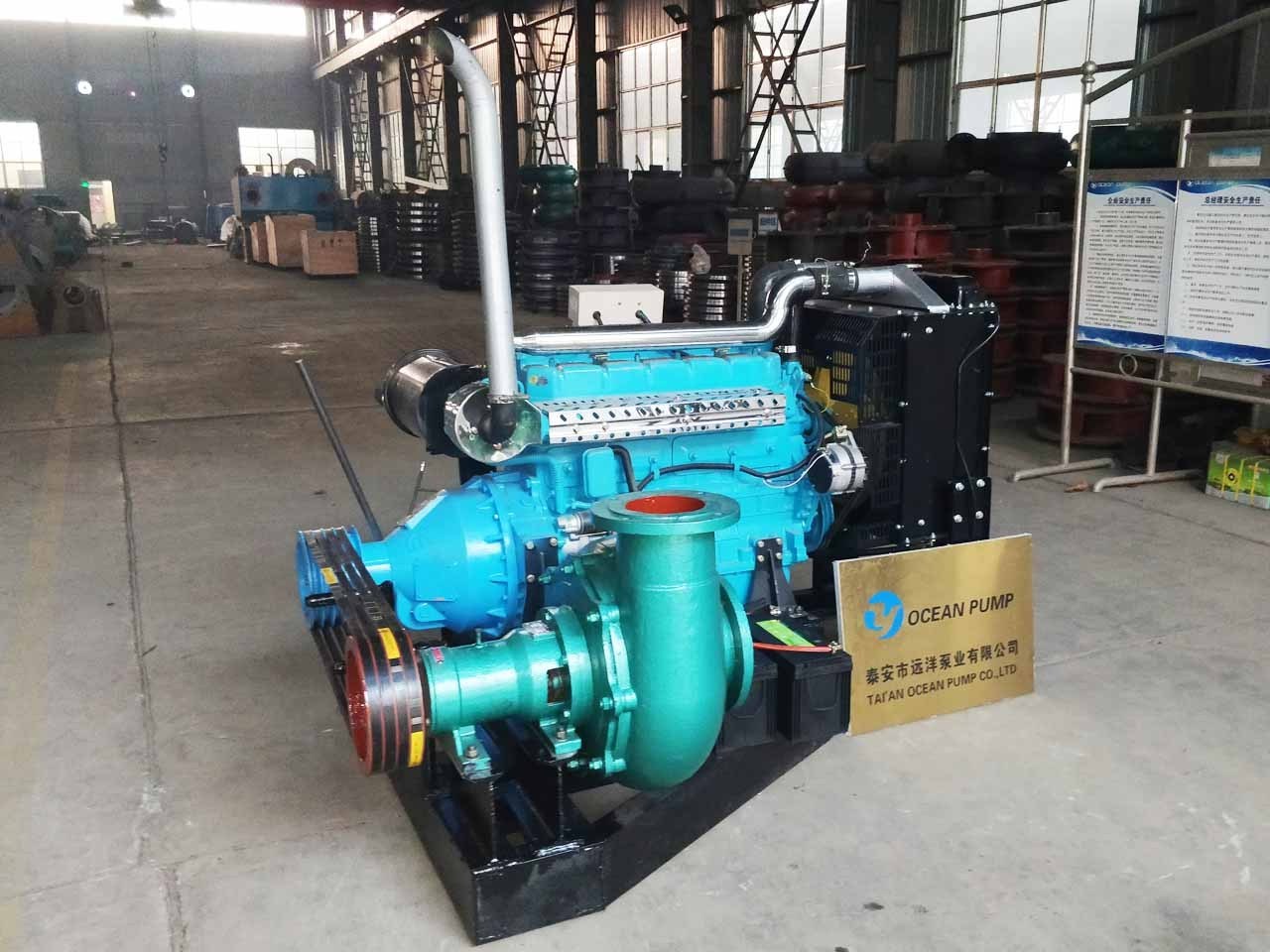 Sand Pump Driven by Diesel Engine With Pulley Belt For Keke Dredger Use