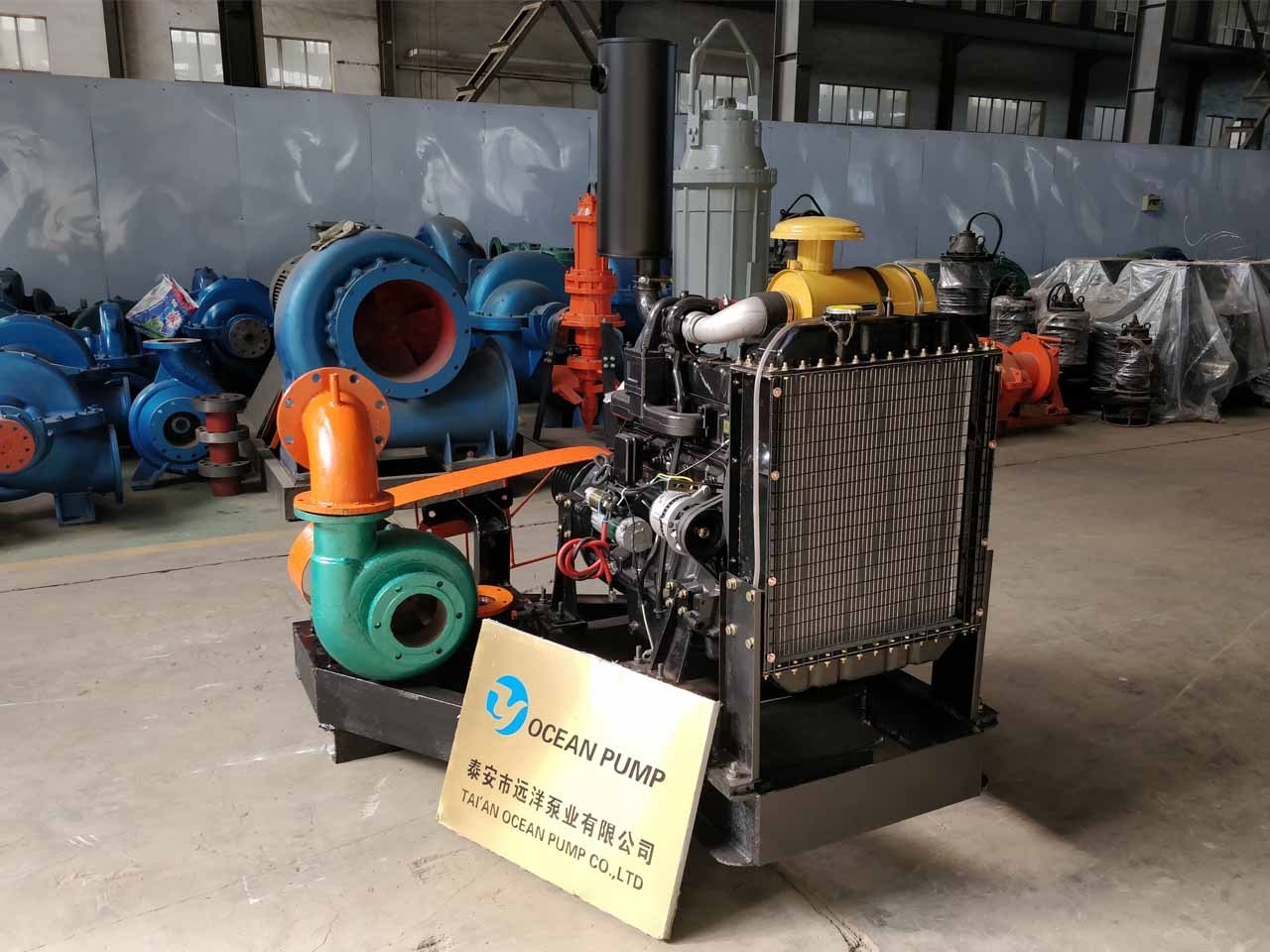 Sand Pump Driven by Diesel Engine With Pulley Belt For Keke Dredger Use