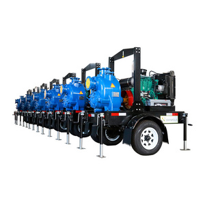 3 inch self priming sewage pump with diesel engine and trailer