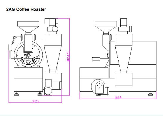 OCEANRICH 2024 Smart 2kg Coffee Roasting Machine Household Manual Commercial Coffee Roaster Gas Burner Coffee Roaster Machine