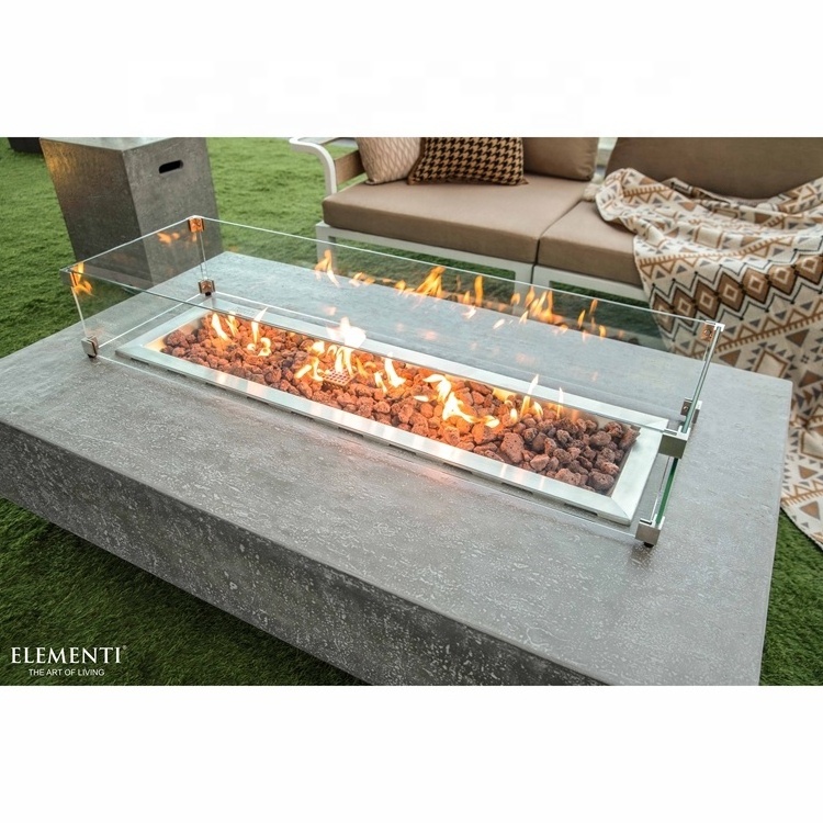 Elementi modern winter warm smokeless propane garden fire pit outdoor fire table fireplace gas