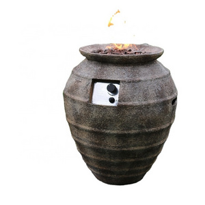 MODENO vintage backyard funiture barrel fire pit safe gas propane smokeless electric firepit