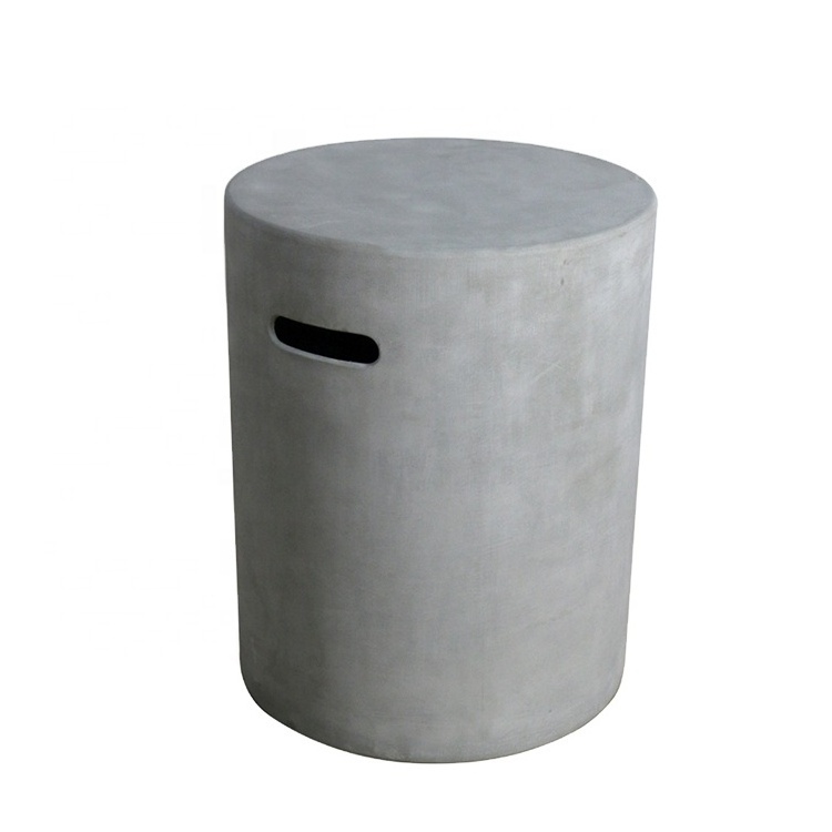 MODENO GRFC cement round fire pit cover cylinder concrete gas tank cover