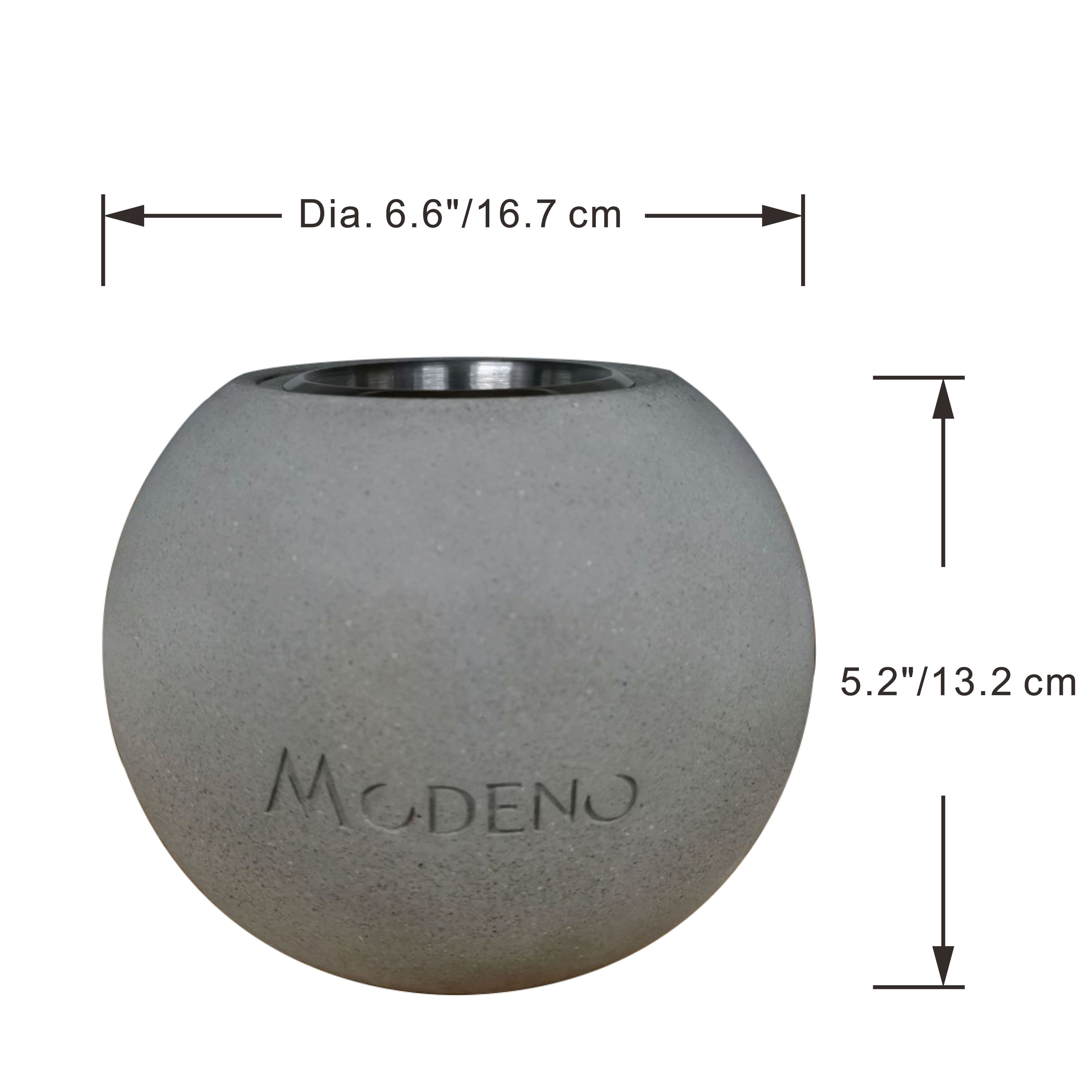 MODENO custom concrete bio-ethanol firepit portable mini tabletop fire bowl