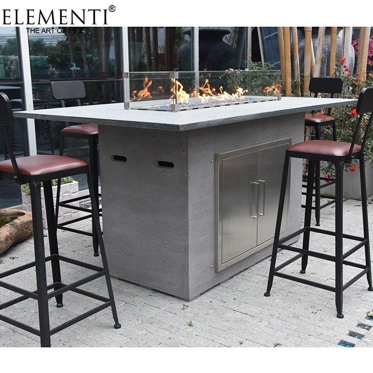 Elementi garden decoration propane bar table firepit electric gas firetable outdoor fire pit