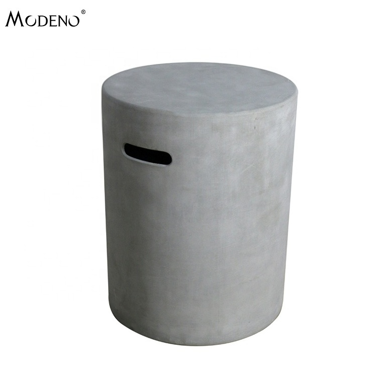 MODENO GRFC cement round fire pit cover cylinder concrete gas tank cover