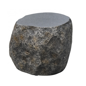 Elementi garden natural boulder sitting stool outdoor fire pit table matching stone seat