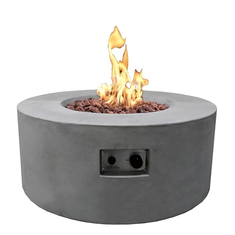 MODENO US warehouse in stock electronic ignition burners fire pit concrete firepit cement round fire table