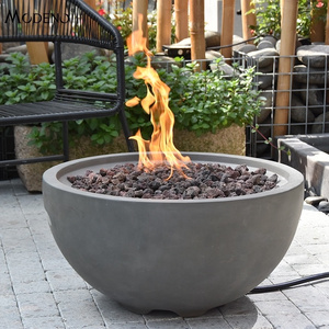 MODENO outdoor backyard concrete gas fire pit safety decorative fire bowl