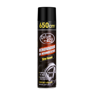 650ml Aerosol Tire Shine for Glossy Rich Black Tires Tire Foam Protectant Spray