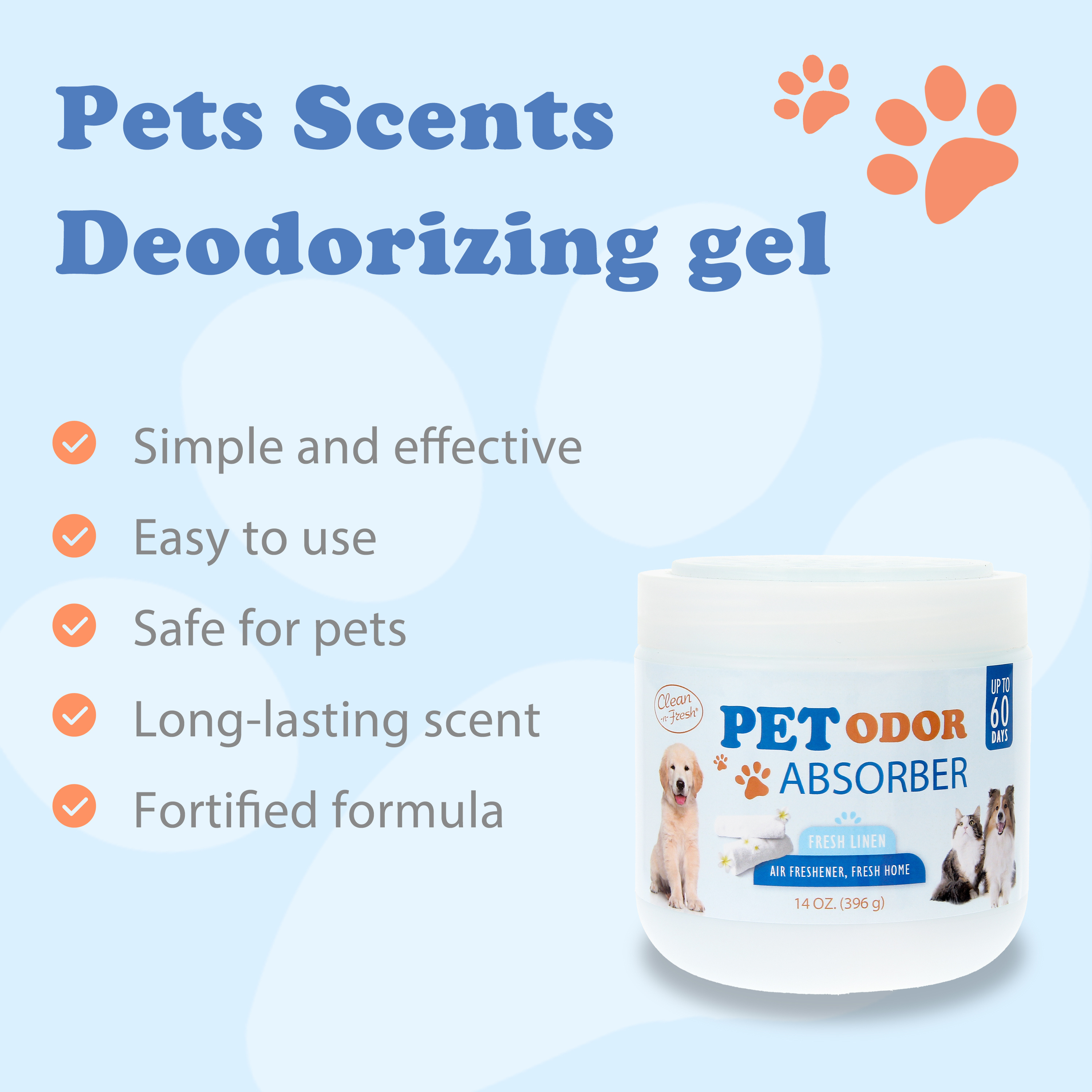 396G Best Dog Deodorizer Odor Eliminator Pet Deodorant Gel Home Air Freshener Jar