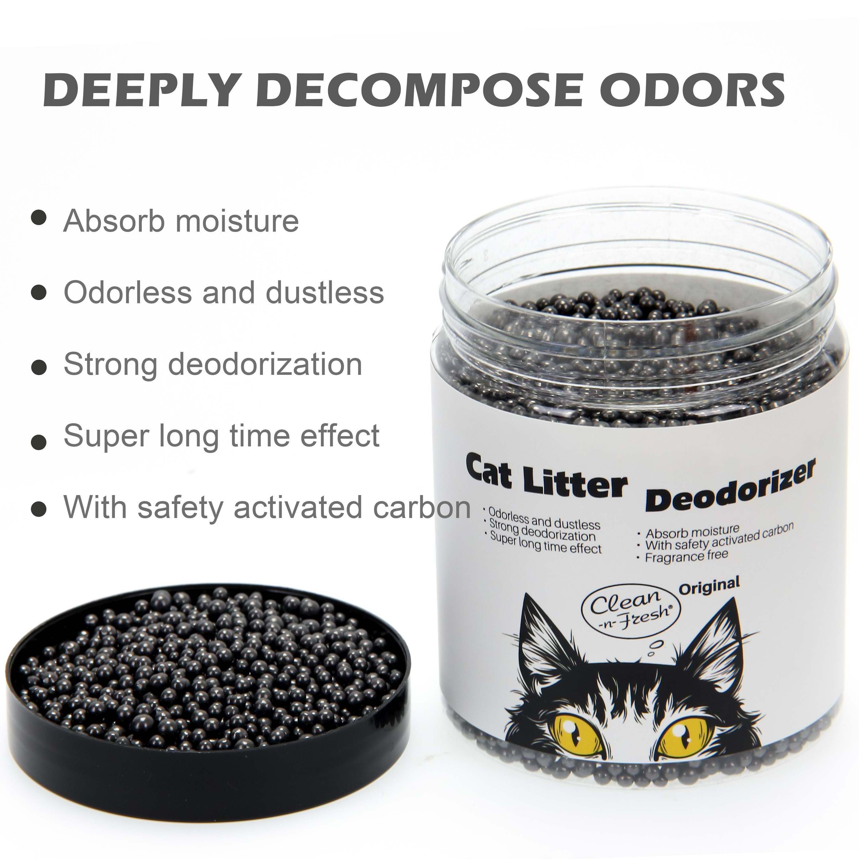 Activated Carbon Toilet Absorb Deodorant Beads For Cat Litter Box No Flavors Natural Litter Cat Pet Cleaning Products Deodorant