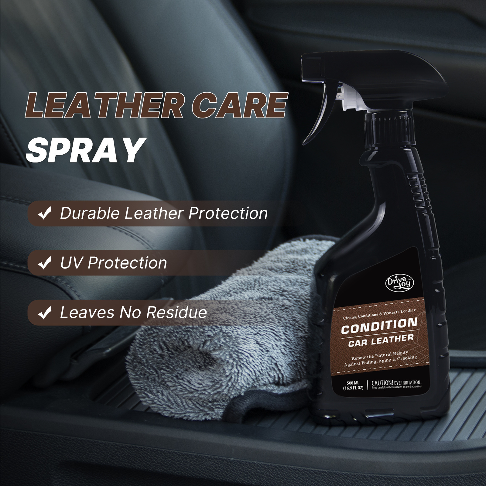 500ml Leather Conditioner Protector Bag Sofa Car Interior Care Spray Car Leather Care Spray