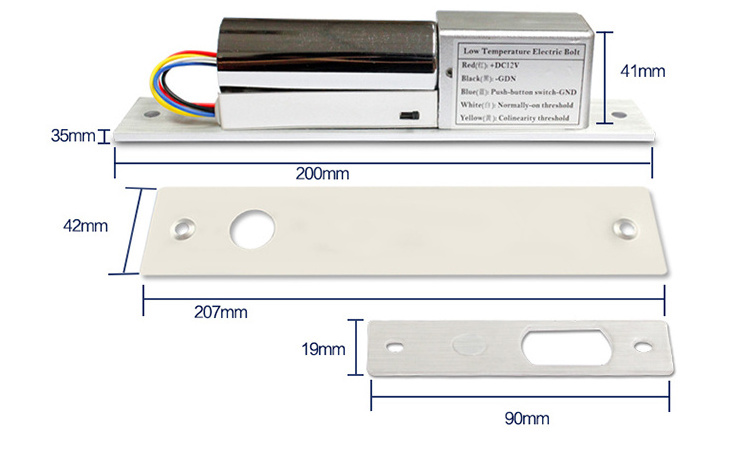 5 wire fail safe Electric dropbolt lock for gate swing gate electric door DC12V