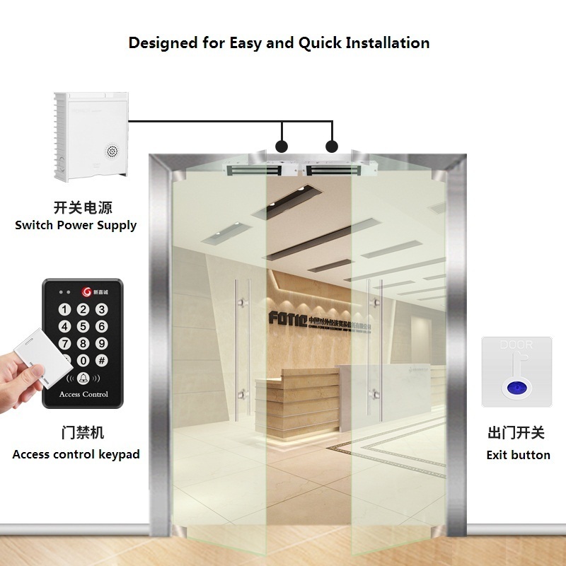 door access control kit with wireless rfid reader keypad