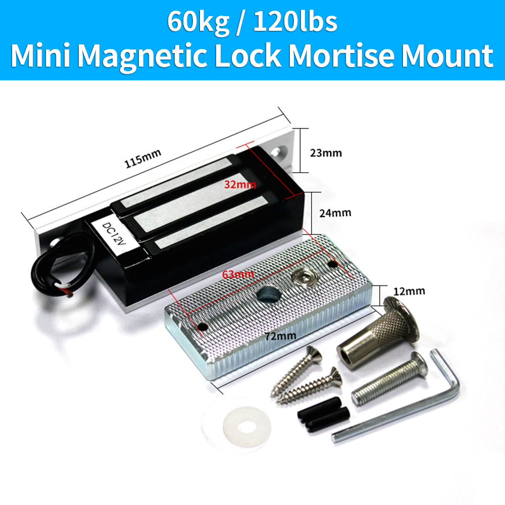 60KG/120lbs  mini magnetic lock cabinet lock  narrow type