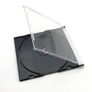 black ultra-thin 5MM thick CD box Record box DVD box Plastic storage Dvd  CD case  can insert cover booklets