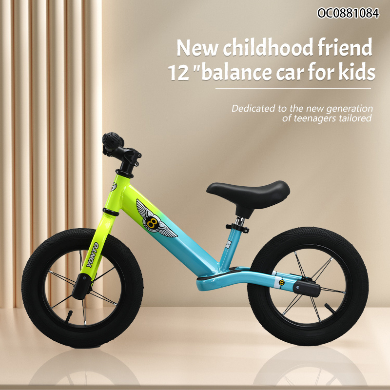 High carbon steel 12 inch kids balance bike children bicycle with no-pedal for boys