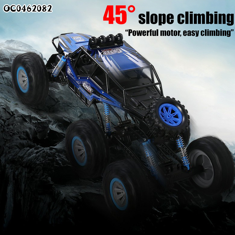 Metal all terrain off-road climbing 6 channel remote control rc cars 1:8 toy 6 wheels