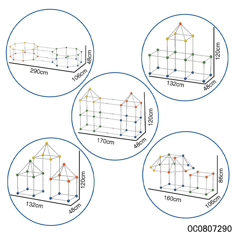 Kids plastic diy construction fort bricks blocks building kit for sale