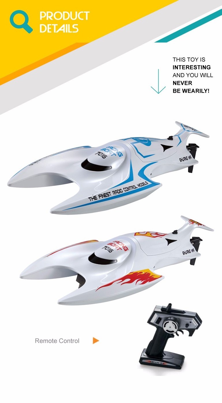 Top sale new waterproof toy kids 2.4G rc mini speed boat with one scull