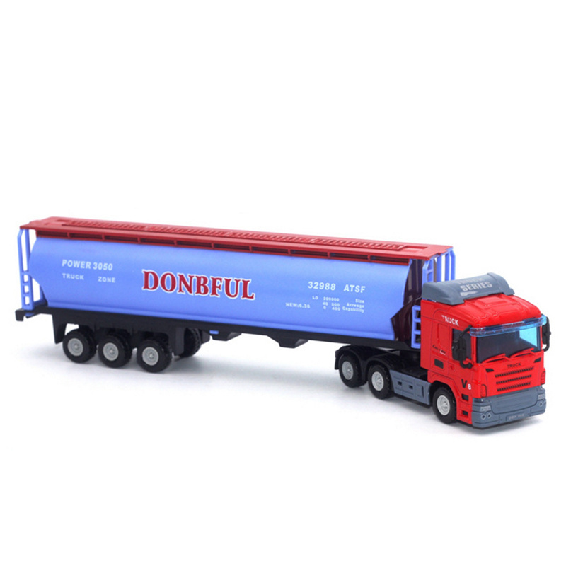 China toy truck trailer manufacturers hot sell diecast truck model with 12 wheels