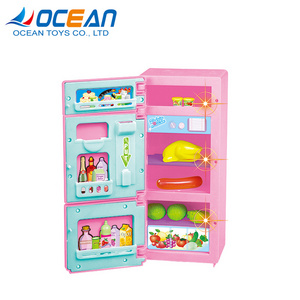 Cheap price home kids play plastic kitchen appliance toys refrigerator