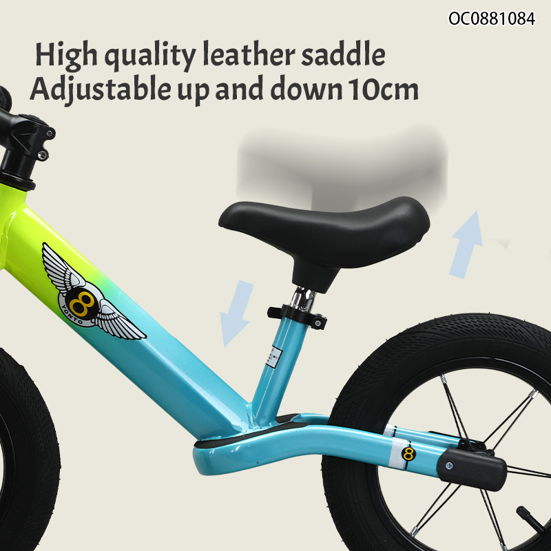 High carbon steel 12 inch kids balance bike children bicycle with no-pedal for boys