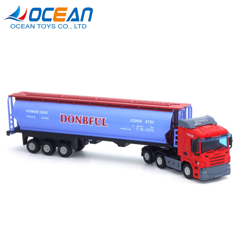 China toy truck trailer manufacturers hot sell diecast truck model with 12 wheels