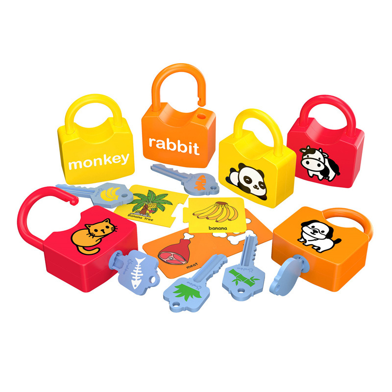 Cognitive shape matching lock set games toys montessori early education