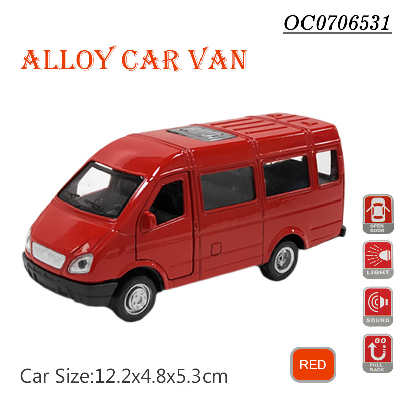 Hot sale friction van diecast toys model car with sound and lights