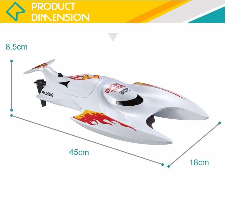 Top sale new waterproof toy kids 2.4G rc mini speed boat with one scull