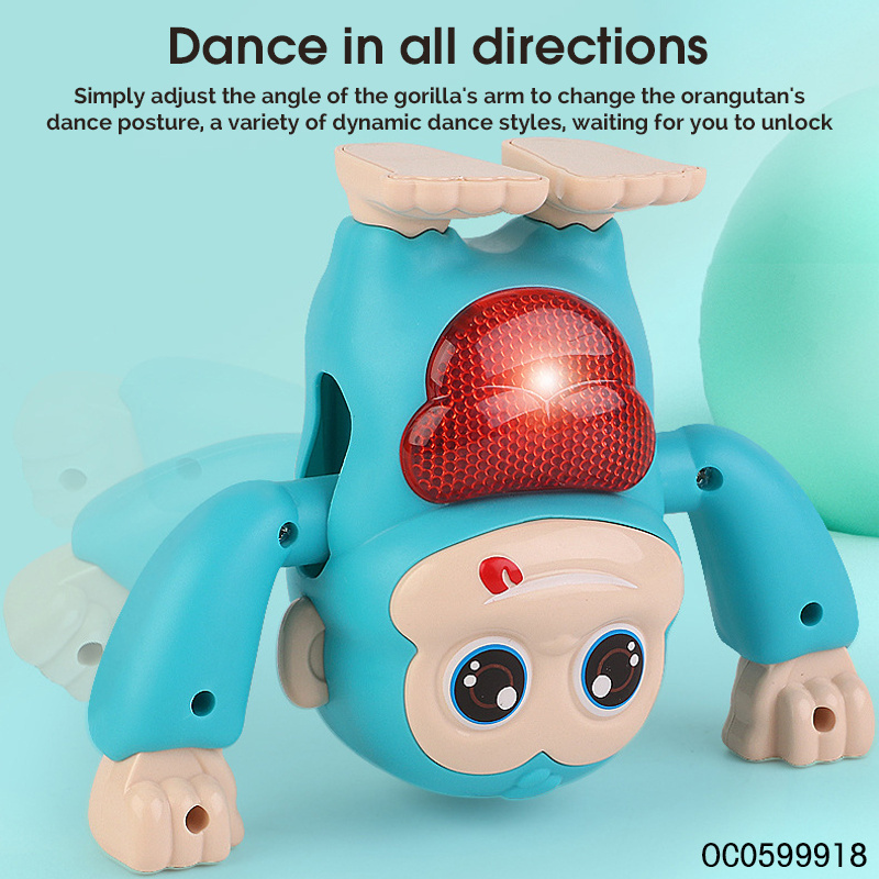 Hand clapping switch sensor plastic dancing monkey musical electric toys 2023 for kids