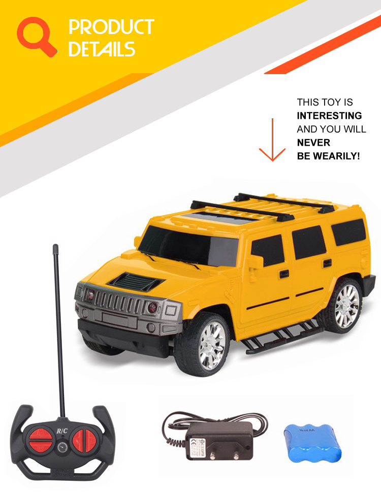 Children cool racing game radio control 4 channel 1:18 car for simulation hummer H2 model