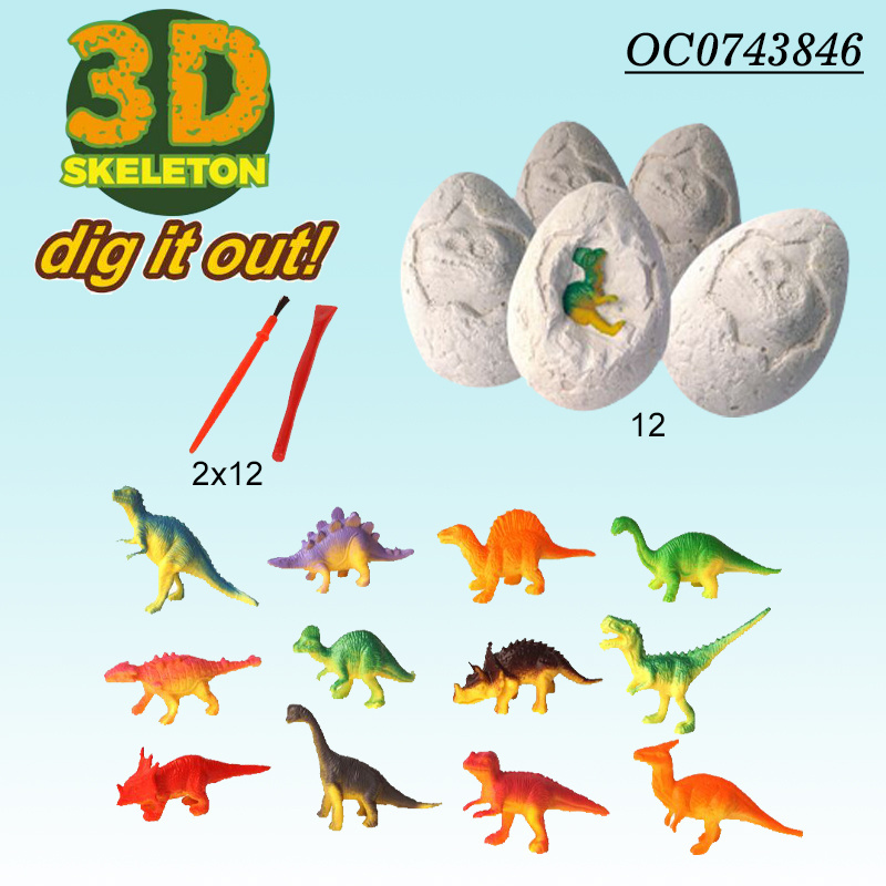 Mystery excavation model dinosaur egg fossil egg digging kits toy for kids